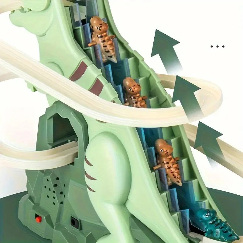 Dinosaurs Climbing Slide Light Up Music Stairs Toy With 6Pcs Dinosaur